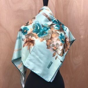 Sea green turkish style floral print scarf hijab